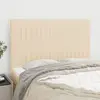 Image de vidaXL Tête de lit Crème 144x5x118/128 cm Tissu