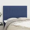 Image de vidaXL Tête de lit Bleu 144x5x118/128 cm Tissu