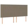 Image de vidaXL Tête de lit Taupe 160x5x118/128 cm Tissu