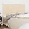 Image de vidaXL Tête de lit Crème 160x5x118/128 cm Tissu