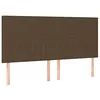Image de vidaXL Tête de lit marron foncé 180 x 5 x 118/128 cm Tissu