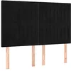 Image de vidaXL Tête de lit Noir 144x5x118/128 cm Velours