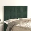 Image de vidaXL Tête de lit Vert foncé 144 x 5 x 118/128 cm Velours