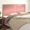 Image de vidaXL Tête de lit Rose 180x5x118/128 cm Velours