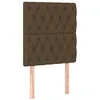 Image de vidaXL Tête de lit marron foncé 80x7x118/128 cm Tissu