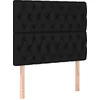 Image de vidaXL Hoofdbord zwart 90x7x118/128 cm Stof