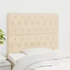 Image de vidaXL Tête de lit Crème 90x7x118/128 cm Tissu