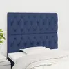 Image de vidaXL Tête de lit Bleu 90x7x118/128 cm Tissu