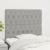 Image de vidaXL Tête de lit Gris clair 100x7x118/128 cm Tissu