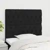 Image de vidaXL Tête de lit Noir 100x7x118/128 cm Tissu