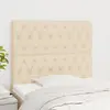 Image de vidaXL Tête de lit Crème 100x7x118/128 cm Tissu