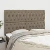 Image de vidaXL Tête de lit Taupe 144x7x118/128 cm Tissu