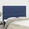 Image de vidaXL Tête de lit Bleu 144x7x118/128 cm Tissu