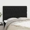 Image de vidaXL Tête de lit Noir 160x7x118/128 cm Tissu