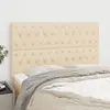 Image de vidaXL Tête de lit Crème 160x7x118/128 cm Tissu