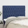 Image de vidaXL Tête de lit Bleu 160x7x118/128 cm Tissu