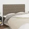 Image de vidaXL Tête de lit Taupe 200x7x118/128 cm Tissu