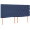 Image de vidaXL Tête de lit Bleu 200x7x118/128 cm Tissu