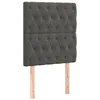 Image de vidaXL Tête de lit Gris foncé 80x7x118/128 cm Velours