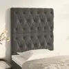 Image de vidaXL Tête de lit Gris foncé 80x7x118/128 cm Velours