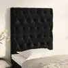 Image de vidaXL Tête de lit Noir 80x7x118/128 cm Velours