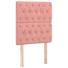 Image de vidaXL Tête de lit Rose 80x7x118/128 cm Velours