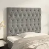 Image de vidaXL Tête de lit Gris clair 90x7x118/128 cm Velours