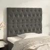 Image de vidaXL Tête de lit Gris foncé 90x7x118/128 cm Velours