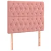 Image de vidaXL Tête de lit Rose 90x7x118/128 cm Velours
