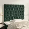 Image de vidaXL Tête de lit Vert foncé 100x7x118/128 cm Velours