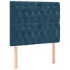 Image de vidaXL Hoofdbord donkerblauw 100x7x118/128 cm fluweel