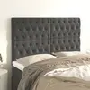 Image de vidaXL Tête de lit Gris foncé 144 x 7 x 118/128 cm Velours