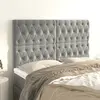Image de vidaXL Tête de lit Gris clair 160x7x118/128 cm Velours