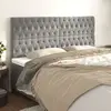 Image de vidaXL Tête de lit Gris clair 180x7x118/128 cm Velours
