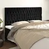 Image de vidaXL Tête de lit Noir 180x7x118/128 cm Velours
