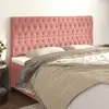 Image de vidaXL Tête de lit Rose 180x7x118/128 cm Velours