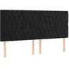 Image de vidaXL Têtes de lit 4 pcs Noir 100x7x78/88 cm Velours