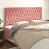 Image de vidaXL Tête de lit Rose 200x7x118/128 cm Velours