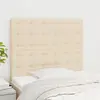 Image de vidaXL Tête de lit Crème 80x5x118/128 cm Tissu
