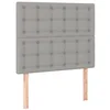 Image de vidaXL Tête de lit Gris clair 90x5x118/128 cm Tissu