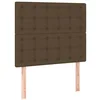 Image de vidaXL Tête de lit Marron foncé 90x5x118/128 cm Tissu