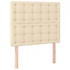 Image de vidaXL Tête de lit Crème 90x5x118/128 cm Tissu