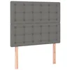 Image de vidaXL Tête de lit Gris foncé 100x5x118/128 cm Tissu