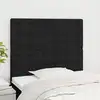Image de vidaXL Tête de lit Noir 100x5x118/128 cm Tissu
