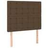 Image de vidaXL Tête de lit marron foncé 100x5x118/128 cm Tissu