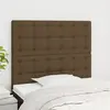 Image de vidaXL Tête de lit marron foncé 100x5x118/128 cm Tissu