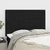 Image de vidaXL Tête de lit Noir 144x5x118/128 cm Tissu