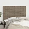 Image de vidaXL Tête de lit Taupe 144x5x118/128 cm Tissu