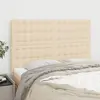 Image de vidaXL Tête de lit Crème 144x5x118/128 cm Tissu