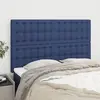 Image de vidaXL Tête de lit Bleu 144x5x118/128 cm Tissu
